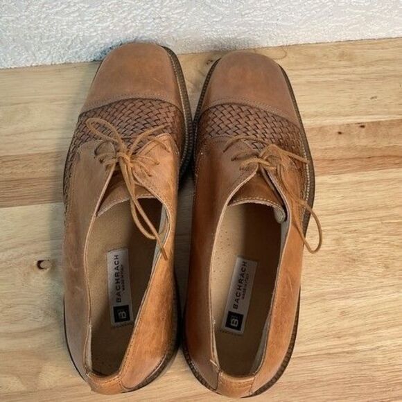 Bachrach Brown Leather Lace Up Dress Oxford Men Size‎ 10M Italy